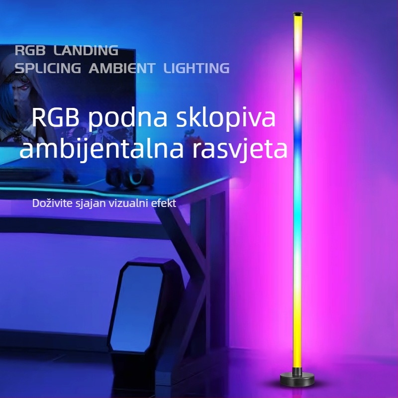RGB ambijentalna kutna lampa s DIY modularnim dizajnom, lampa za spavaću sobu, USB napajanje, upravljanje putem aplikacije