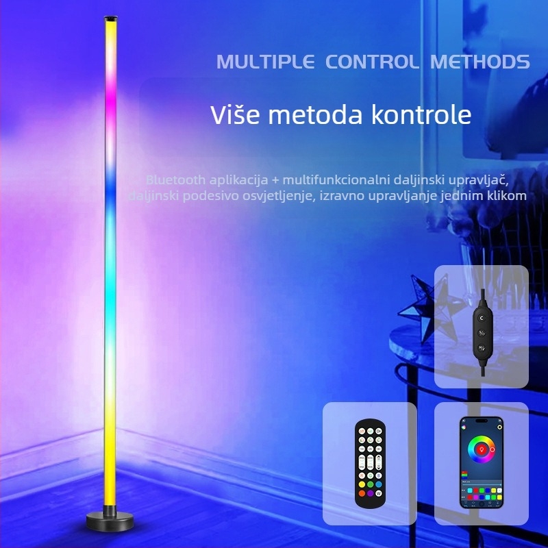 RGB ambijentalna kutna lampa s DIY modularnim dizajnom, lampa za spavaću sobu, USB napajanje, upravljanje putem aplikacije
