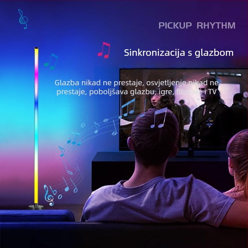 RGB ambijentalna kutna lampa s DIY modularnim dizajnom, lampa za spavaću sobu, USB napajanje, upravljanje putem aplikacije
