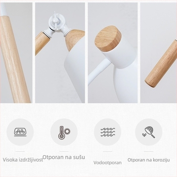 Nordijskog stila stol za kavu od masivnog drveta i podna svjetiljka za dnevni boravak, radnu sobu i spavaću sobu — jednostavno moderno osvjetljenje.