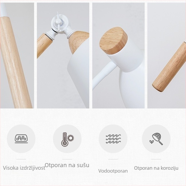 Nordijskog stila stol za kavu od masivnog drveta i podna svjetiljka za dnevni boravak, radnu sobu i spavaću sobu — jednostavno moderno osvjetljenje.