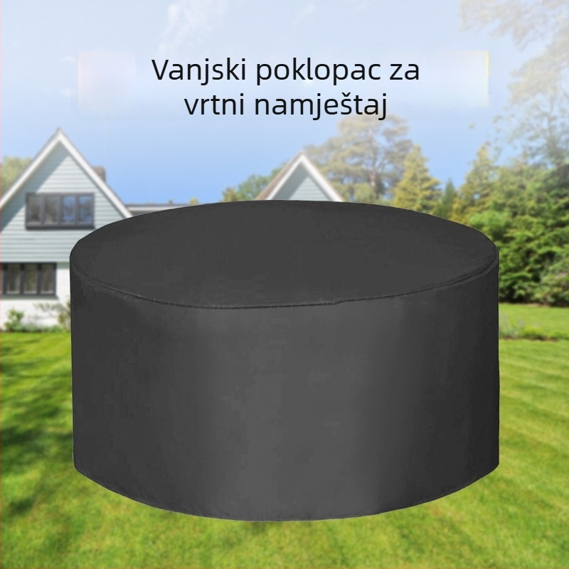 Navlaka za vrtni stol, velika veličina, poliester sa srebrnim premazom, vodoodporna, otporna na prašinu, UV-izdržljiva, Oxford tkanina, prilagodljiva