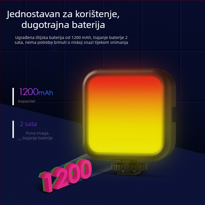 Svjetlo za nadopunu s zaštitom očiju, podesivo mini Bluetooth svjetlo za fotografiju i prijenos uživo ljepote, držač za telefon sa klipsom