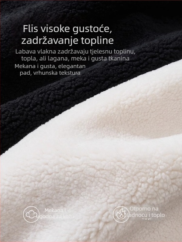 Muška pamučna dukserica s izvezenim motivom, okrugli izrez, ležeran kroj, dugi rukavi, debela tkanina, s baršunastim detailima, za proljeće i jesen
