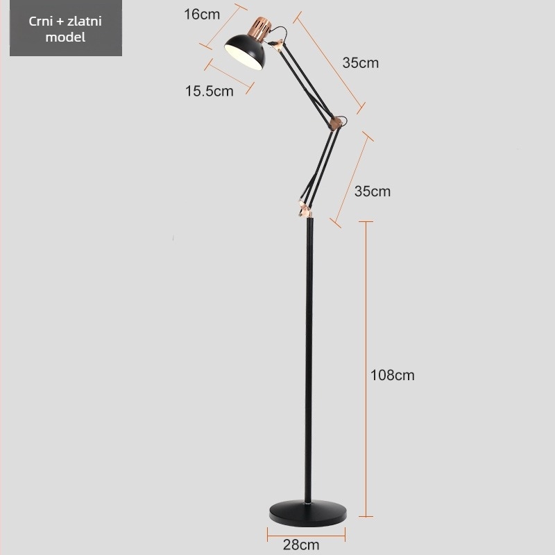 Stojeća lampa u Instagram stilu, elegantan dojam za dnevni boravak i spavaću sobu, minimalistička s E27 izvorom svjetla