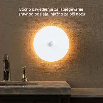 Noćna lampica uz krevetu i hodnik sa senzorom, punjiva ambijentalna stolna lampica s zaštitom očiju
