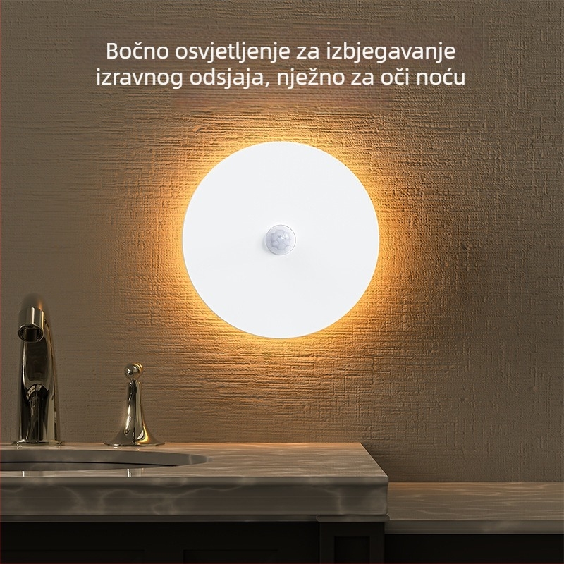 Noćna lampica uz krevetu i hodnik sa senzorom, punjiva ambijentalna stolna lampica s zaštitom očiju