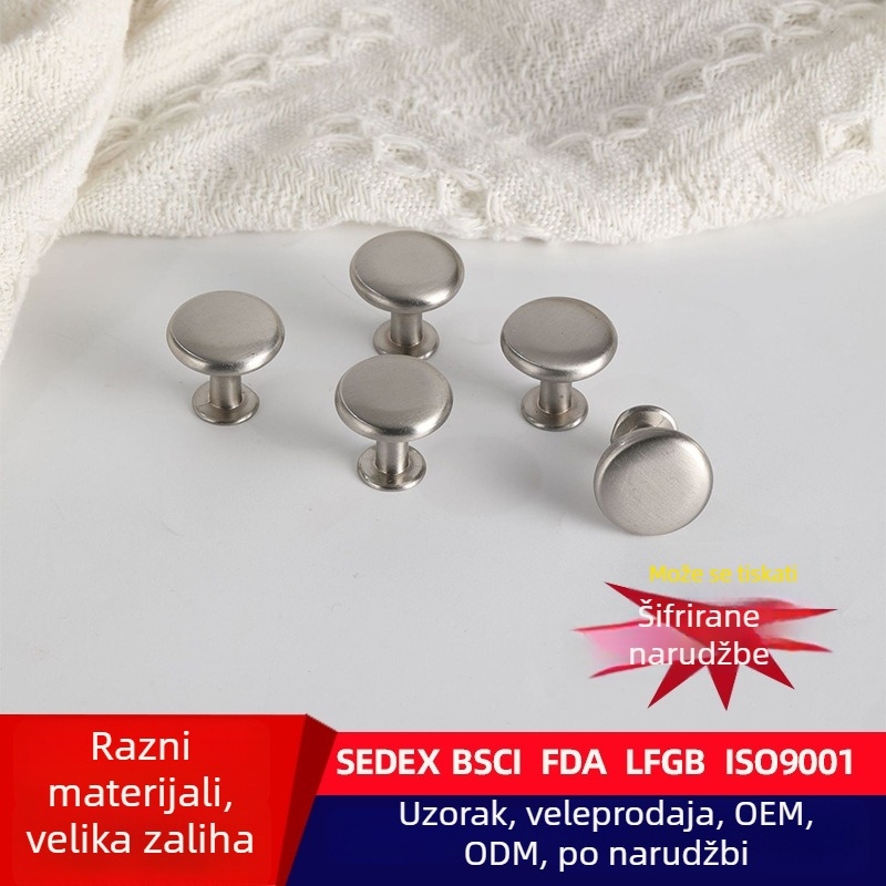 Metalna ručica za vrata ormarića u nordijskom stilu, minimalistička, s jednim otvorom