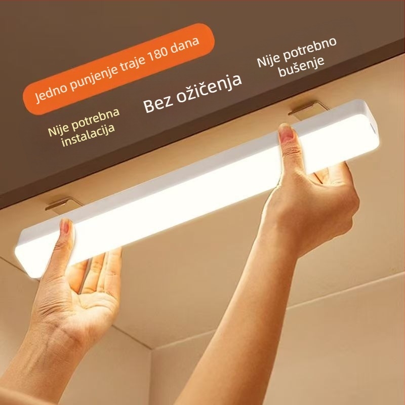 Inteligentna LED noćna svjetiljka s senzorom pokreta za dom, spavaću sobu i hodnik, uski trakom oblik dizajna s mekim svjetlom