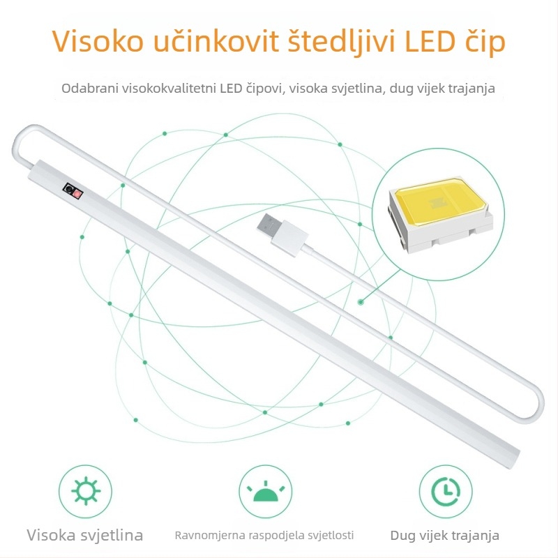 LED svjetlo za ormarić sa senzorom pokreta, USB regulacijom svjetline, noćna lampica za spavaću sobu s upravljanjem gestom