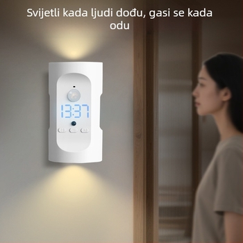 Bežična magnetska noćna svjetiljka za zid, bez žica i bušenja, USB napajanje, daljinsko upravljanje, ambijentalno osvjetljenje za spavaću sobu