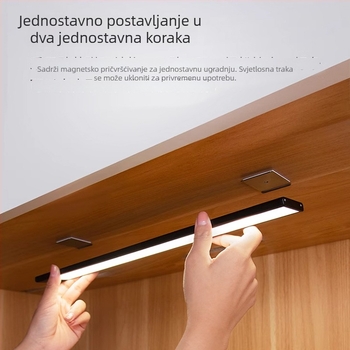 LED trak sa senzorom pokreta, bežično punjiva za ormariće i garderobu, noćna svjetiljka
