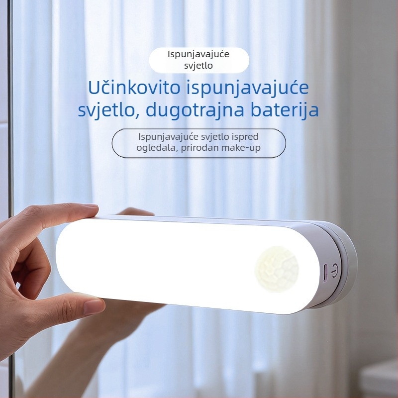 Noćna lampica sa senzorom pokreta, USB punjenje, glasovno upravljanje, bežična za spavaću sobu i hodnik
