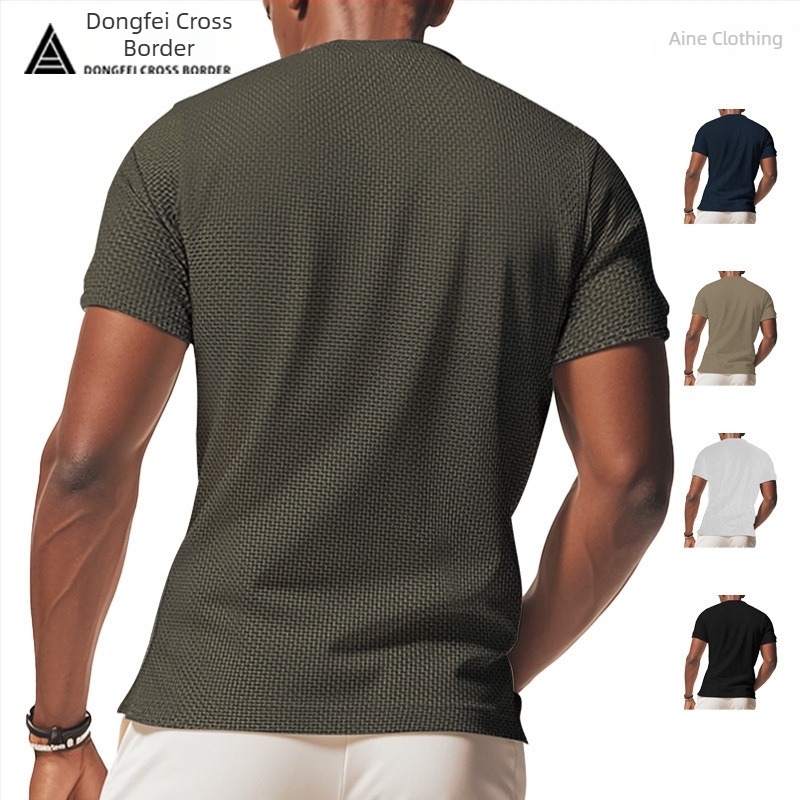 Muška prozračna majica kratkih rukava, slim fit, za trčanje i sport