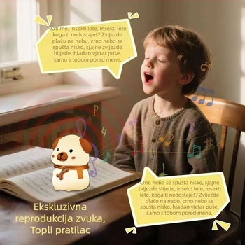 Silikonska noćna lampica u obliku životinje, dodirna lampica, napajanje baterijama, pogodna za dnevni boravak, spavaću sobu ili studij