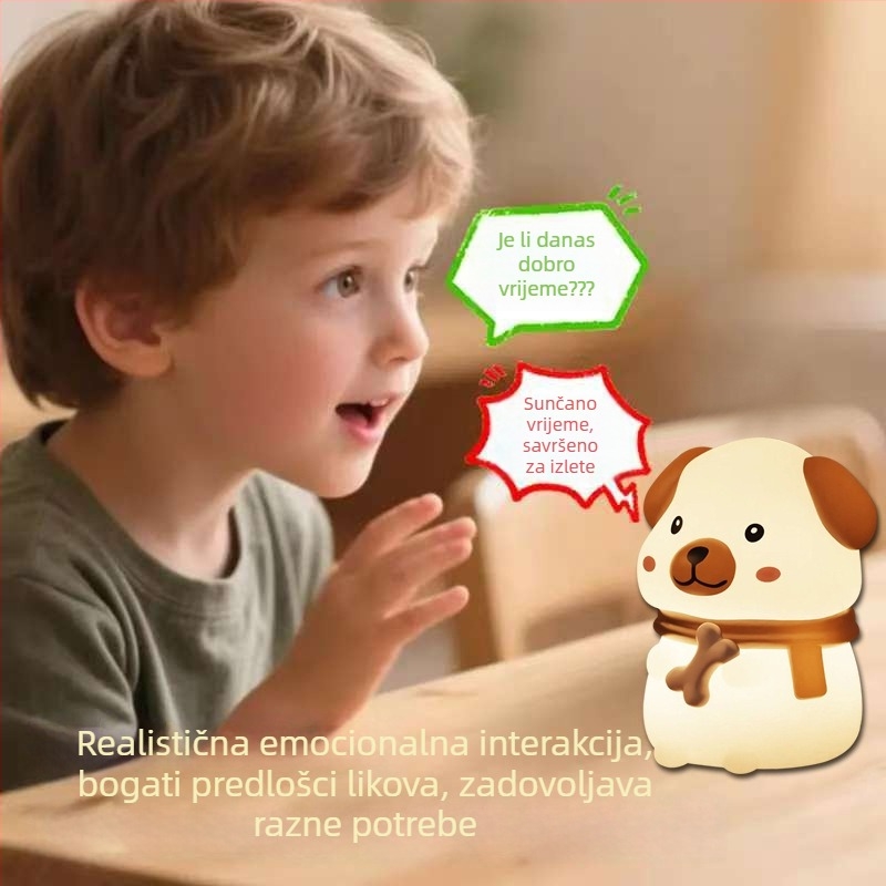 Silikonska noćna lampica u obliku životinje, dodirna lampica, napajanje baterijama, pogodna za dnevni boravak, spavaću sobu ili studij