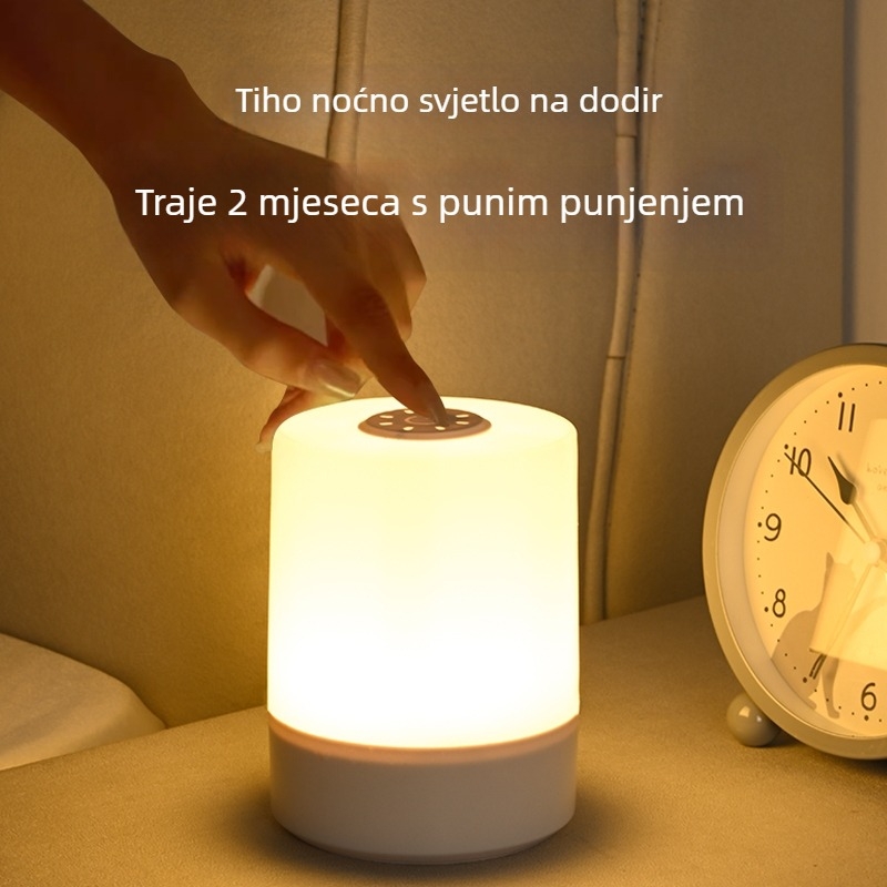 Punjavajuća dodirna noćna lampica, ambijentalna stolna lampica, lampica za zaštitu očiju za spavaću sobu, LED lampica