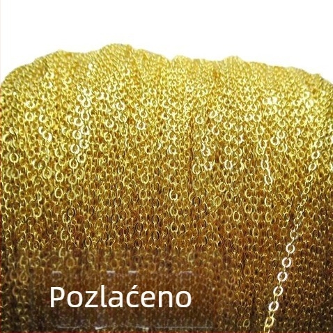 Materijali za DIY nakit od srebra 925: lanac u obliku O, polirani križni lanac, veća količina poluzavršenih lanaca, dodaci s resicama
