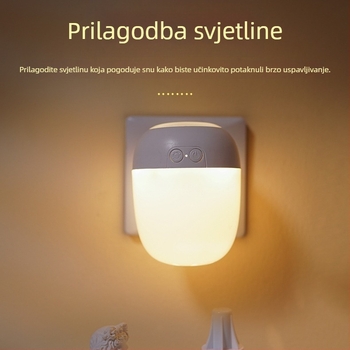 Daljinski upravljana noćna svjetiljka za spavaću sobu, 220V, senzor svjetla, zaštita očiju, lampica za hranjenje bebe i noćna svjetiljka za djecu s funkcijom repelenta protiv komaraca