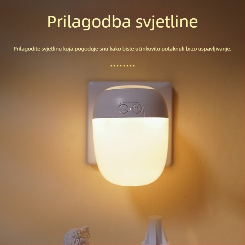 Daljinski upravljana noćna svjetiljka za spavaću sobu, 220V, senzor svjetla, zaštita očiju, lampica za hranjenje bebe i noćna svjetiljka za djecu s funkcijom repelenta protiv komaraca