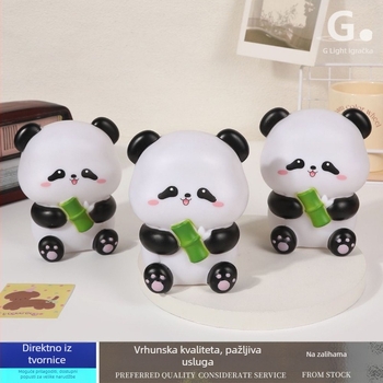 Kreativna Panda LED noćna svjetiljka s USB punjenjem, slatka dječja stolna svjetiljka za sobu, zaštita očiju