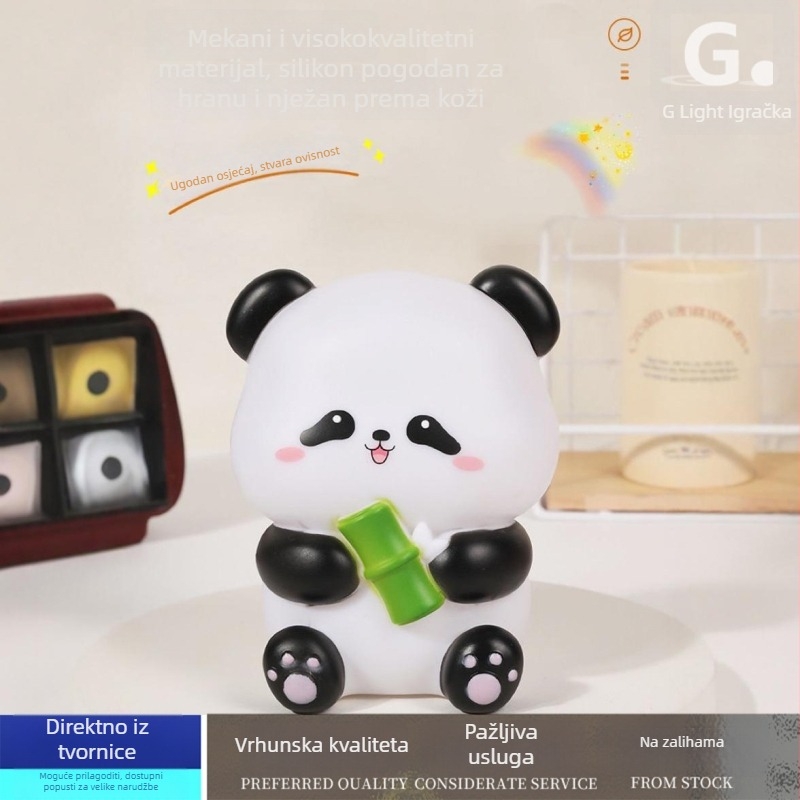 Kreativna Panda LED noćna svjetiljka s USB punjenjem, slatka dječja stolna svjetiljka za sobu, zaštita očiju