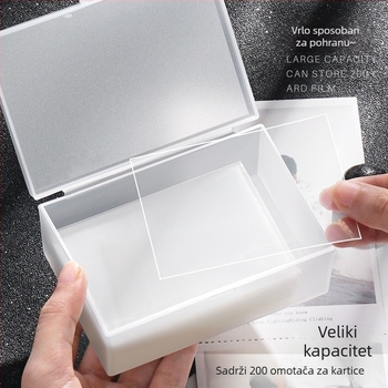 Mat-transparentna kutija za kartice s poklopom, višenamjenska prašno-zaštitna kutija za pohranu, kapacitet 200 ml