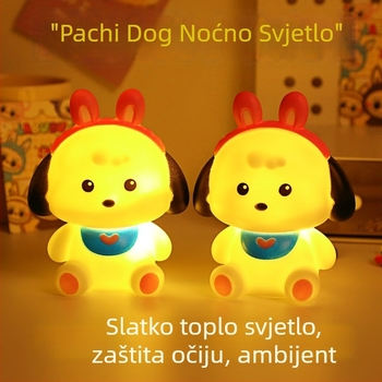 Kreativno crtano štene u šeširu – noćna svjetiljka, dekorativna igračka za poklon