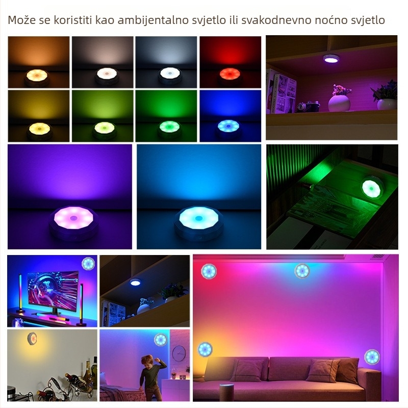 Bežično noćno svjetlo s pametnim senzorom i upravljanjem svjetlom, baterijsko, za spavaću sobu i hodnik