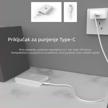 Punljiva noćna lampica s senzorom tijela, noćno svjetlo za zaštitu očiju, za hodnik i kupaonicu, idealno za noćno dojenje