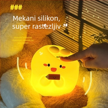 Momo silikonska noćna lampica, punjiva, crtani dizajn, za dječju sobu, noćno svjetlo, rođendanski dar