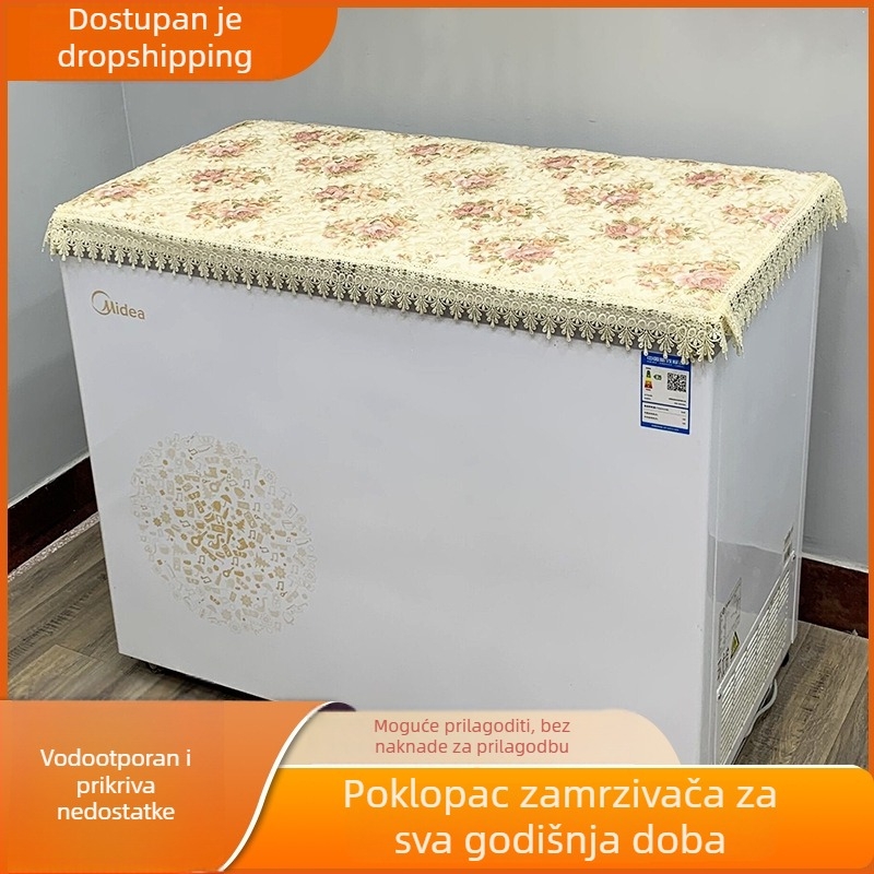 Univerzalni pokrov za zamrzivač s kliznim poklopcem, zaštita od prašine i izolacijski quilt sloj na vrhu, za kućnu upotrebu