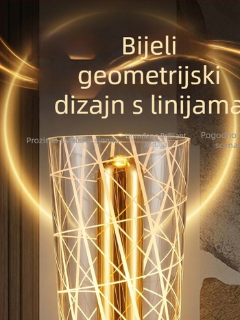 Noćna lampica za spavaću sobu s akrilnim dekorativnim ambijentalnim svjetlom, nordijskog stila, napajanje baterijom i mogućnost povezivanja, dimenzije 9 x 9 x 22 cm