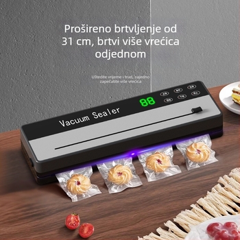 Kućni vakuumski zatvarač s nožem za rezanje – kompaktna mašina za pakiranje hrane