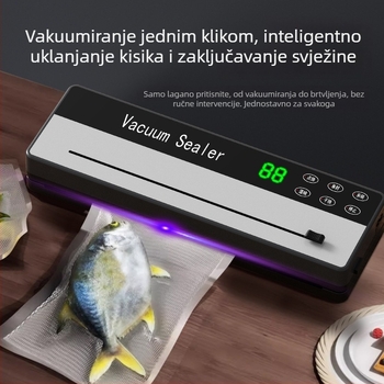 Kućni vakuumski zatvarač s nožem za rezanje – kompaktna mašina za pakiranje hrane