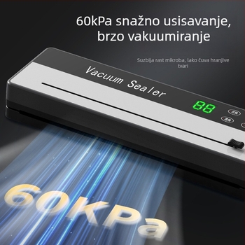 Kućni vakuumski zatvarač s nožem za rezanje – kompaktna mašina za pakiranje hrane