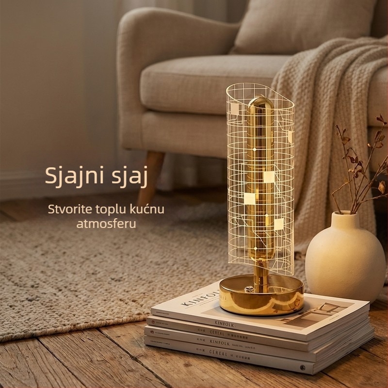 Dekorativna stolna lampa, vrhunska atmosfera, nordijski dizajn s leptirima, noćna rasvjeta za spavaću sobu, LED