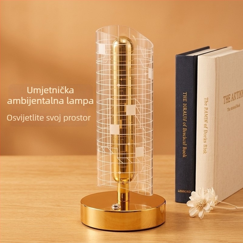 Dekorativna stolna lampa, vrhunska atmosfera, nordijski dizajn s leptirima, noćna rasvjeta za spavaću sobu, LED