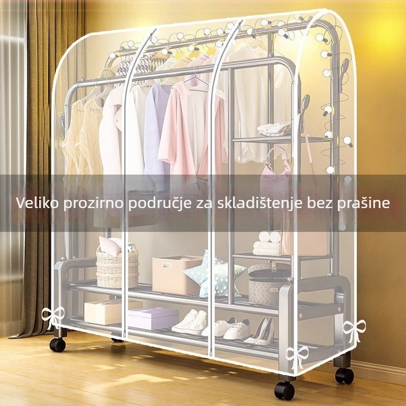 Potpuno prozirna, povećana zaštitna navlaka za odjeću za skladištenje i organizaciju, navlaka za kapute, zaštitna navlaka za stalak za odjeću na podu