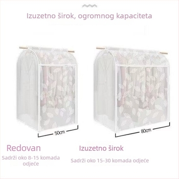 Trodimenzionalna prozirna navlaka za odjeću protiv prašine – haljine, kaputi i odijela