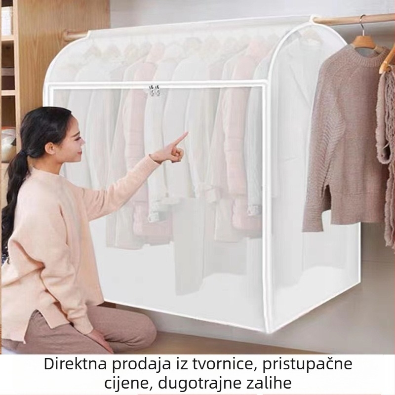 Trodimenzionalna prozirna navlaka za odjeću protiv prašine – haljine, kaputi i odijela