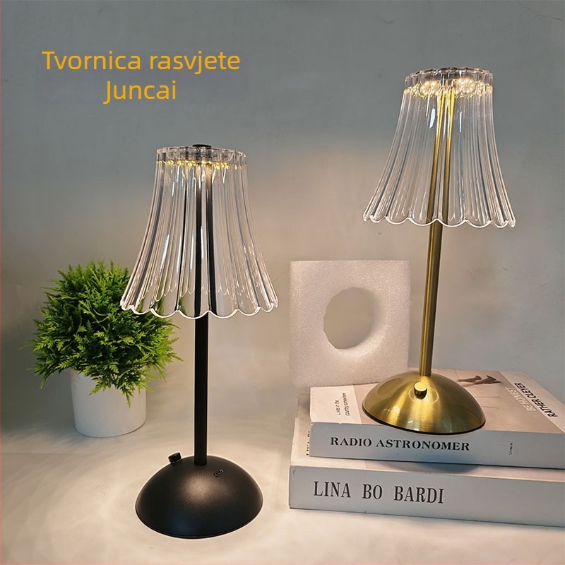 Prilagođena kristalna stolna svjetiljka, retro noćna svjetiljka za spavaću sobu, ambijentalno osvjetljenje za spavaću sobu, punjiva noćna lampica, doživljaj visokog kvaliteta