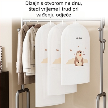 Prozirni poklopac za odjeću za vješanje u garderobi, zaštita od prašine i vlage