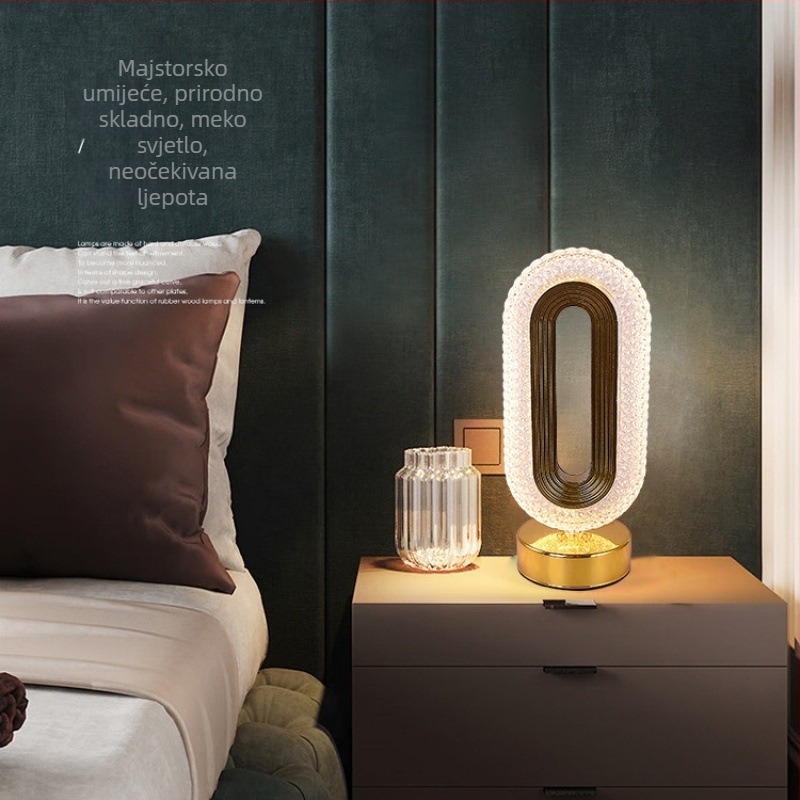 Moderna minimalistička lampa za noćni ormarić s personaliziranim dizajnom, diskretan luksuz i dojam vrhunske kvalitete, dekorativna rasvjeta za dom.
