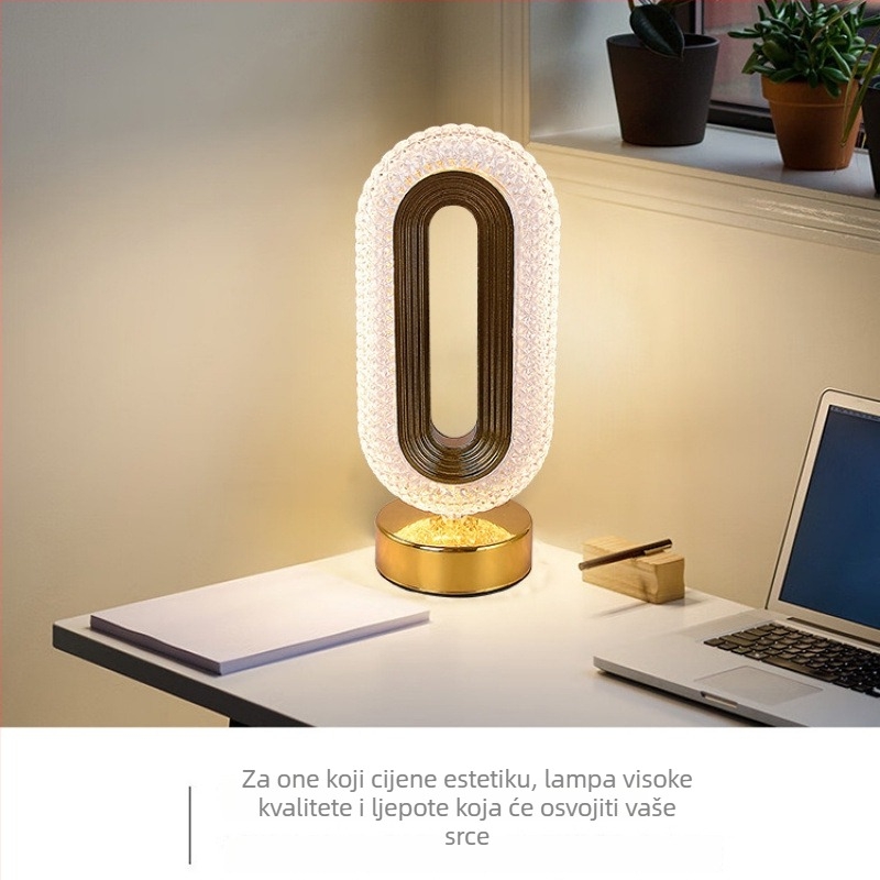 Moderna minimalistička lampa za noćni ormarić s personaliziranim dizajnom, diskretan luksuz i dojam vrhunske kvalitete, dekorativna rasvjeta za dom.