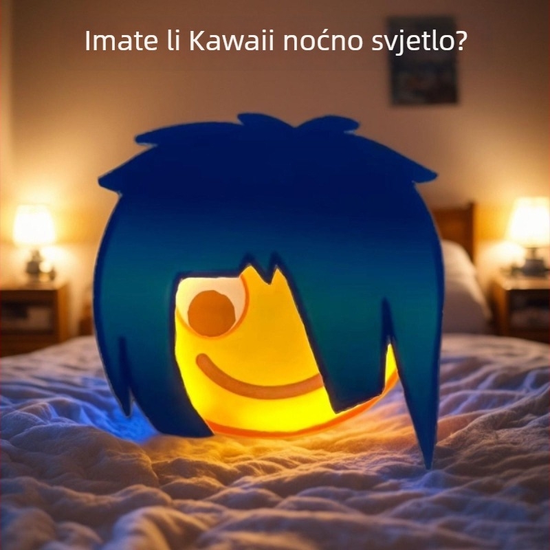 Noćna lampa s emoji u TikTok stilu, magnetska punjiva zidna svjetiljka za spavanje