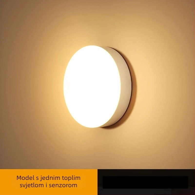 LED noćna svjetiljka s zaštitom vida, bežični senzor, mekan sjaj, za spavaću sobu, noćni ormarić, garderobu i hodnik