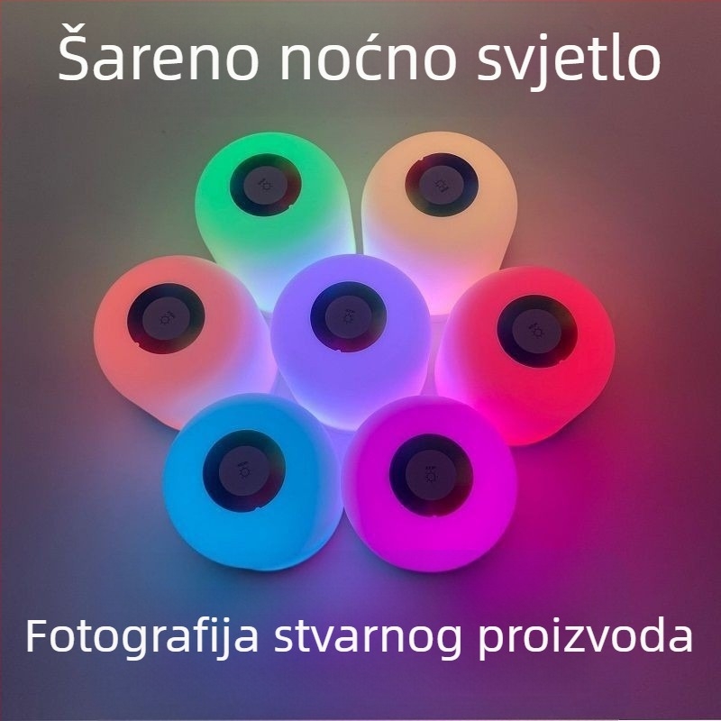 Noćna lampica za spavaću sobu, zaštita očiju, punjiva, noćna stolna svjetiljka s dodirnim prekidačem, geometrijski dizajn