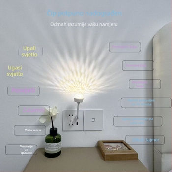 Snovita projekcija zvjezdanim nebom, USB ambijentalno svjetlo, dvojezična kinesko-engleska noćna svjetiljka