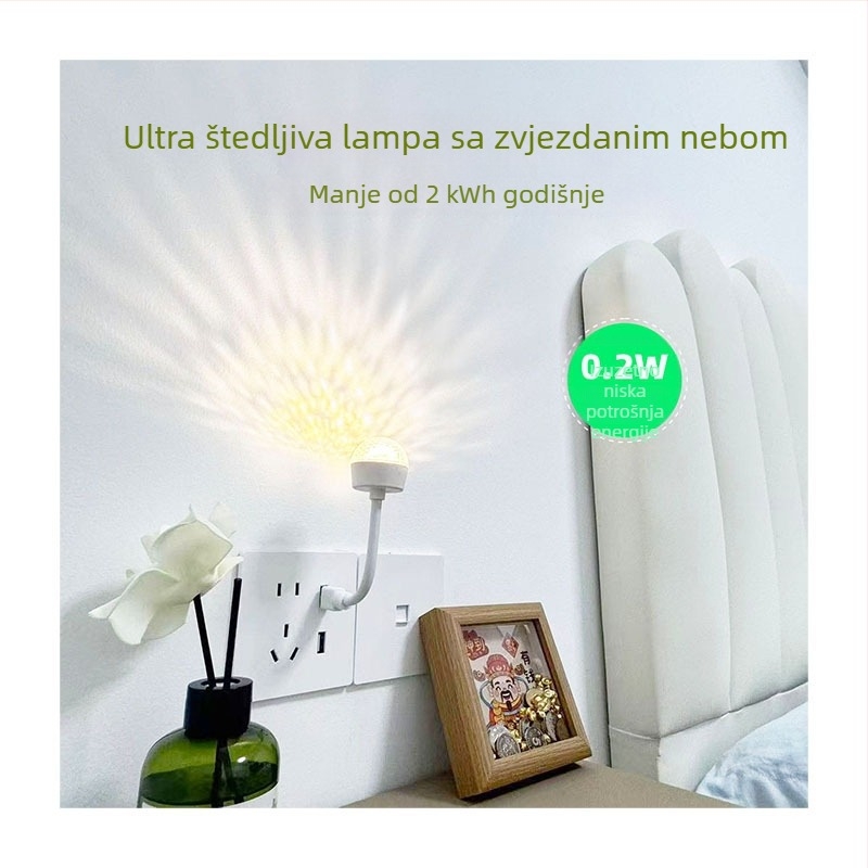 Snovita projekcija zvjezdanim nebom, USB ambijentalno svjetlo, dvojezična kinesko-engleska noćna svjetiljka